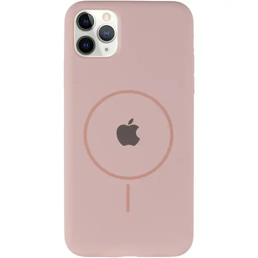 Чохол Epik Silicone Case Full Protective AA with MagSafe для Apple iPhone 11 Pro Max 6.5 Рожевий/Pink Sand - фото 2
