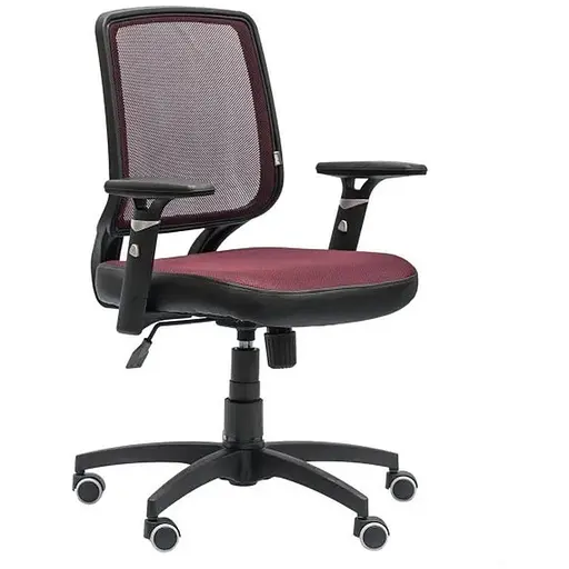 Кресло Онлайн сиденье Сетка черная/спинка Сетка бордовая