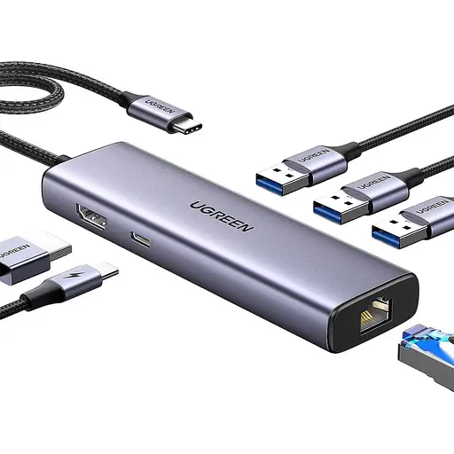 USB-хаб Ugreen CM512 6in1 (15598) [152543] - фото 2