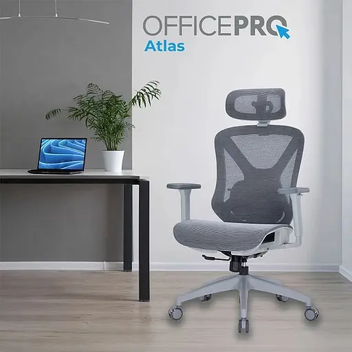 Крісло офісне Officepro Atlas OC630G-DG-DG Gray/Dark Gray (OC630-G-DG-DG) - фото 15