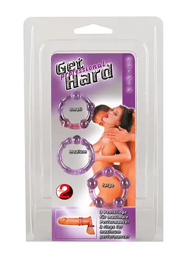 Набор эрекционных колец You2Toys Get Hard 3 шт. фиолетовый - фото 5