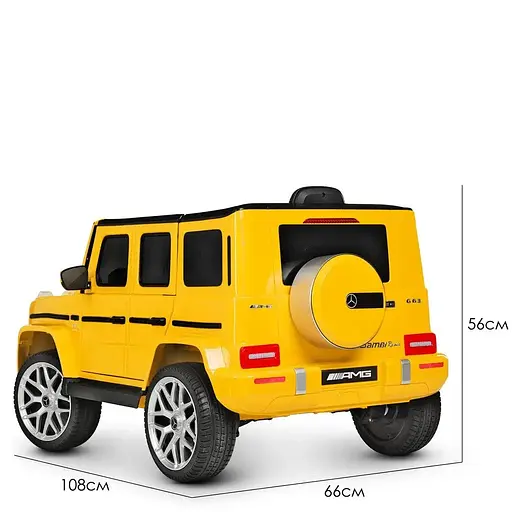 Електромобіль дитячий Bambi M 4214EBLR-6 Mercedes-Benz G-class Жовтий - фото 2