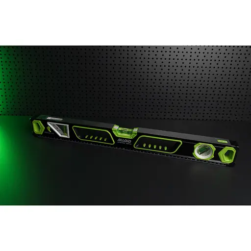 Рівень будівельний Alloid з магнітом та боковим вікном 3 капсули 100 см (LD-007100) - фото 4