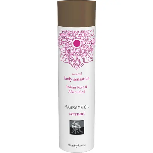 Масажна олія Hot Shiatsu Body Oil Indian Rose & Almond, 100 мл