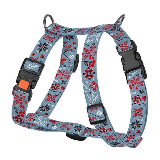 Шлея для собак Н-подібна Барксі патріотична 16 мм Калина