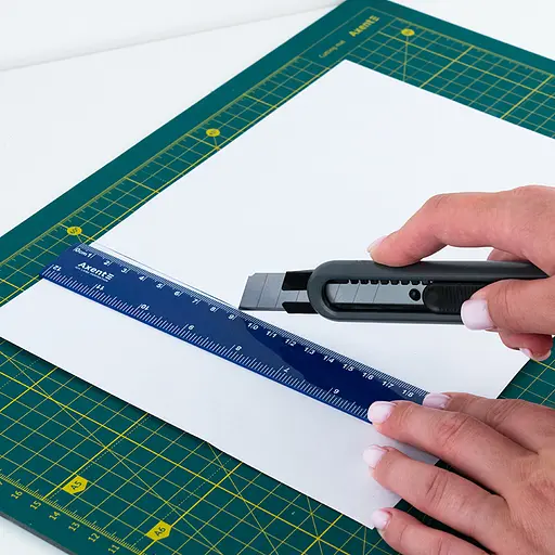 Ніж канцелярський Axent 6606-A з металевими направляючими, лезо 18 мм, чорний (6606-A) - фото 3