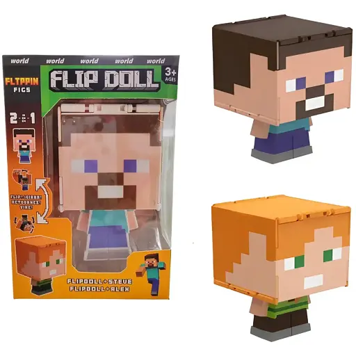 Фигурка-перевёртыш Minecraft Стив и Алекс 2в1 (A111) - фото 3