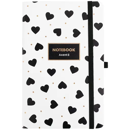 Книга записна Axent Partner Black&White 125×195 мм 96 аркушів у клітинку (8621-10-A)