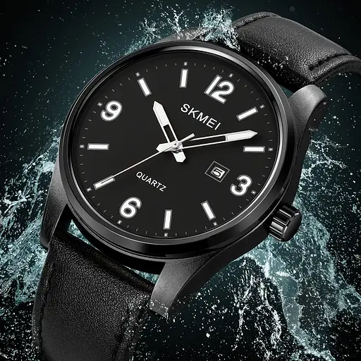 Часы мужские классические наручные Skmei 2067 (Черные) - фото 7