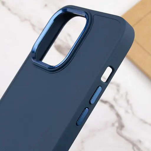 Чохол Epik TPU Bonbon Metal Style для Apple iPhone 13 Pro 6.1 Синій/Denim Blue - фото 5