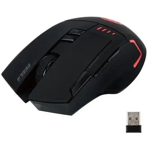 Комп'ютерна миша Marvo M720W бездротова безшумна 6colors-LED 8 кнопок Fast Key 4800 dpi Black - фото 3