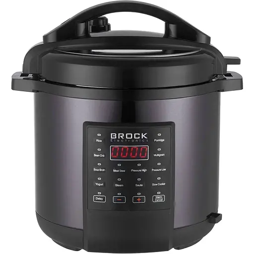 Мультиварка Brock PMC 1706 скороварка 1000Вт 6л 12 програм сенсорне керування сіра