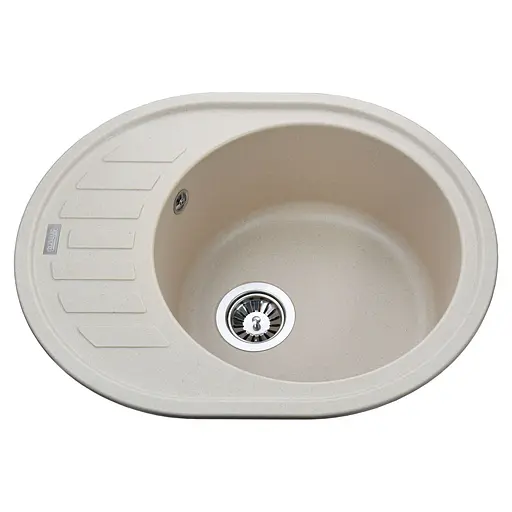 Кухонна мийка гранітна Globus Lux Arno слонова кiстка 620x500 - фото 1