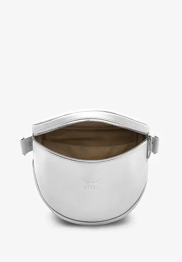 Шкіряна сумка поясна-кроссбоді Vacation біла краст - фото 5