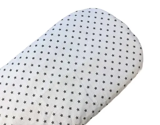 Простынь хлопковая Moontime в коляску "Звезды графитовые" - фото 1