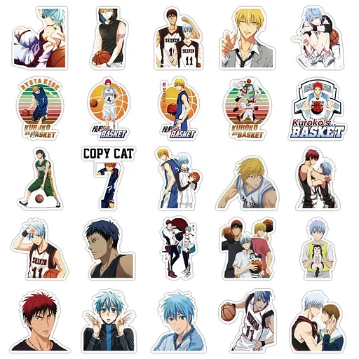 Стікерпак Баскетбол Куроко Набір наклейок GeekLand Kuroko's Basketball 50 штук - фото 3