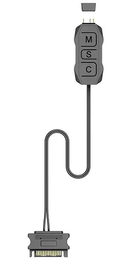 Контролер Coolmoon SK1 BLACK ARGB 3PIN to SATA з пультом (SK1 BLACK) - фото 9