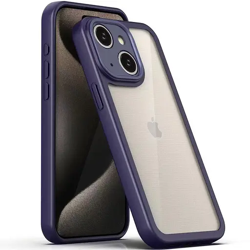 Чохол Epik TPU Transparent + Colour 1.5 мм для Apple iPhone 14, 6.1 Purple