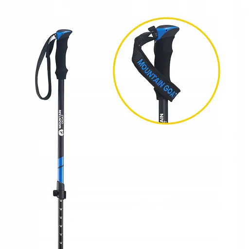 Треккинговые палки Mountain Goat Peak+ 60-135 см MG0005 Black/Blue (P-5907739318268) - фото 4