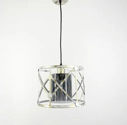 Світильник Loft в позолоченому круглому каркасі Line.F Колір плафона Графітовий - фото 5