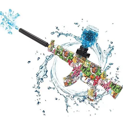 Бластер автоматический OldBro Auto AK 47 Gel Ball с гель шариками орбиз 10500 шт. eXtream green - фото 1