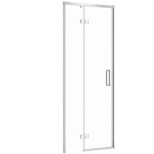 Душевые двери Cersanit Larga 80x195 L распашные профиль хром S932-119, Левая, прозрачная, хром - фото 1