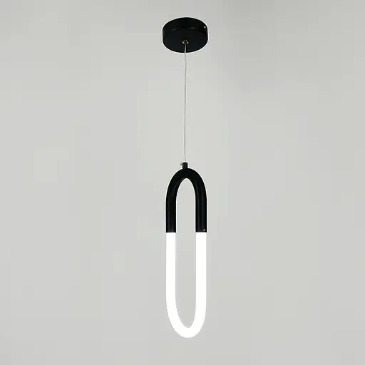 Підвіс зі світлодіодним овалом у чорному корпусі | Арт. A 074/1 BK | Line F - фото 2