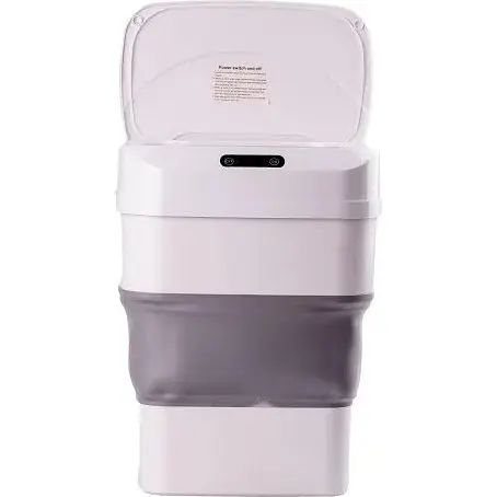 Сенсорне відро для сміття Houhai Industrial складне для дому та офісу 8-17.5 л сіре HPLN1 - фото 4