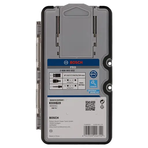 Набор ударных торцевых головок Bosch Professional Standart (2.608.003.032) - фото 3
