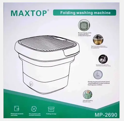 Складна силіконова міні пральна машина Maxtop MP-2690 переносна похідна портативна - фото 8