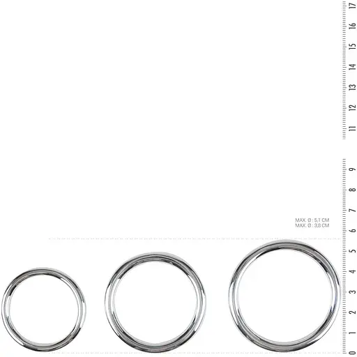 Набор эрекционных колец Sinner Gear Unbendable - Cock/Ball Ring & Glans Ring Set - фото 3