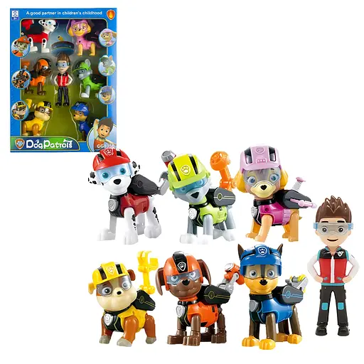 Набор игровых фигурок Щенячий патруль 7 шт. с рюкзаками-трансформерами (6077) - фото 2