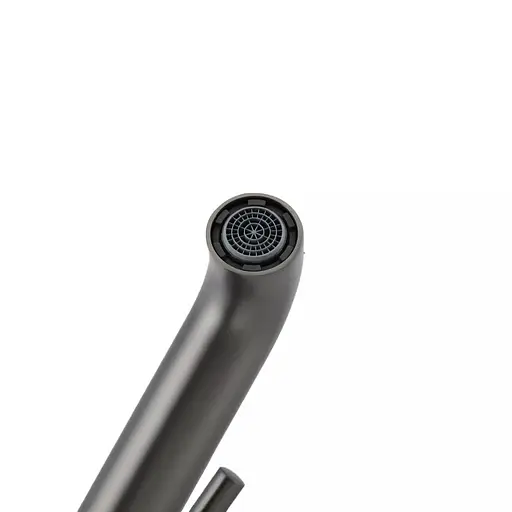 Змішувач для умивальника високий литий вилив збройована сталь Gappo G1006-29 Графітовий хром - фото 4