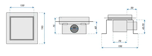 Трап для душу Rea Neo 15X15 nickiel brushed REA-G6207 - фото 2