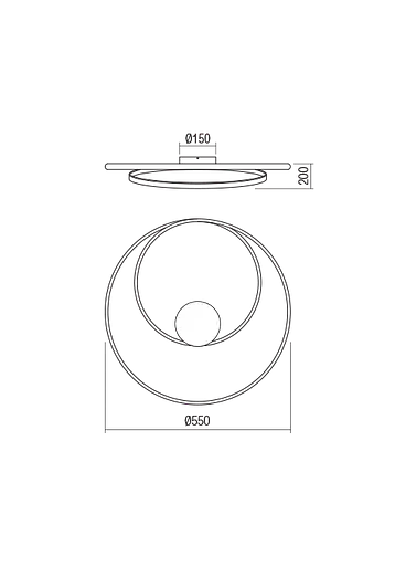 Стельовий світильник Redo TORSION PL LED 30W D550 3000K BRONZE (4.1.2) 01-1792 - фото 2