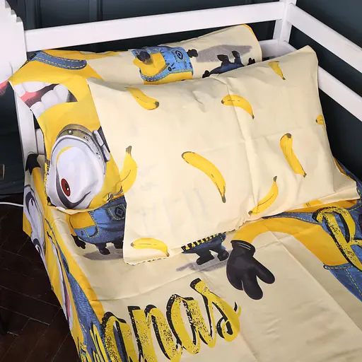 Наволочка MirSon Ranforce Elite Minions and bananas 60х60 см (2200011492834)