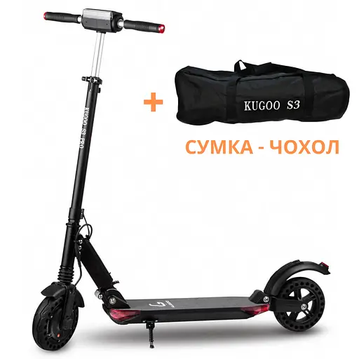Электросамокат KUGOO S3 Pro Jilong 8.8Ah черний + сумка-чехол - фото 1