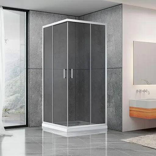 Душевая кабина Dusel A-513 100x100x190 тонированная, Хром, Универсальная, тонированная, хром, 100x100 - фото 1