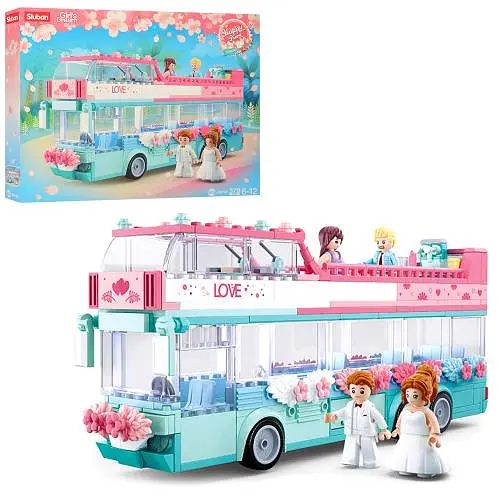 Конструктор Girl's Dream Весільний автобус, M38-B0769, 379 деталей, 42.5x6.7x33 см