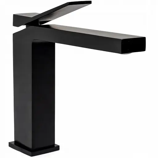Змішувач для умивальника Rea Duet black чорний низький REA-B4412 Чорний - фото 1