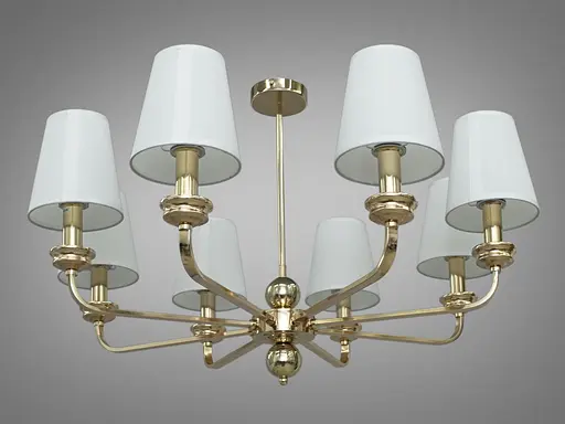 Изысканная, элитная современная люстра с абажурами на 8 рожков в классическом стиле. - фото 1