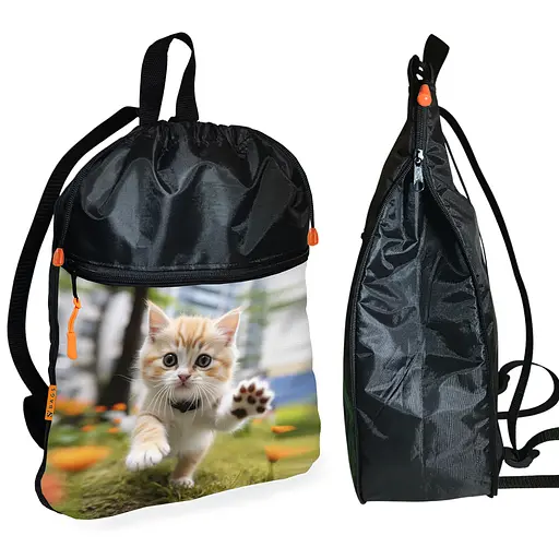 Шкільний рюкзак дитячий з кошеням + Сумка для взуття спортивної форми рюкзак-мішок для хлопчика (01699) - фото 2