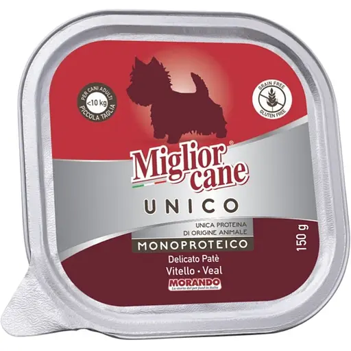 Вологий корм для собак Morando Migliorcane Unico телятина 150 г - фото 1