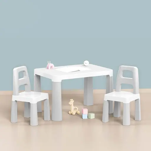 Дитячий стіл з двома стільцями ТехноК 0150TXK світло-сірий - фото 2