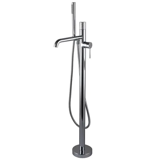 Змішувач для ванни TOPAZ LOFT TLF 32113R-H39-C підлоговий хромований для ретро хай-тек стилю з картриджем D35 - фото 1