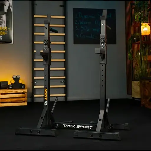 Стійки під штангу Trex Sport TX-100S регульовані з ручками для віджимань - фото 6