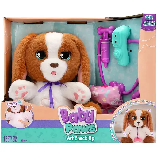 Інтерактивний ігровий набір Baby Paws Цуценя у ветеринара з аксесуарами (927681IM)