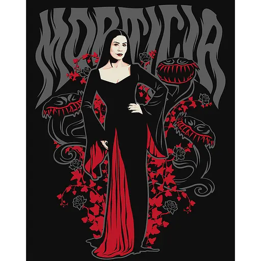 Картина за номерами Santi Morticia Addams 40х50 см (954423) - фото 1