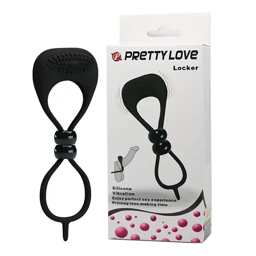 Виброкольцо Pretty Love Locker 15.6 см черный - фото 7