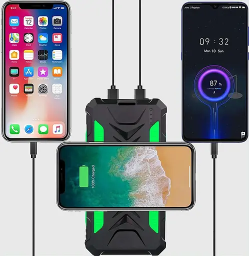 Зарядний пристрій на сонячних батареях IBattery S26W 20000mah з ліхтариком та бездротовою зарядкою - фото 5